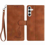 Custodia per telefono in similpelle con effetto piuma goffrato, piacevole al tatto., For Samsung Galaxy A24 4G, For Samsung Galaxy A23 5G, For Samsung Galaxy A34 5G