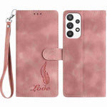 Custodia per telefono in similpelle con effetto piuma goffrato, piacevole al tatto., For Samsung Galaxy A24 4G, For Samsung Galaxy A23 5G, For Samsung Galaxy A34 5G