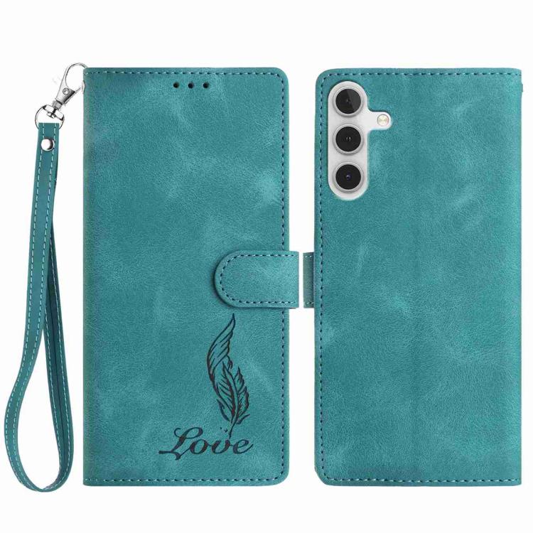 Custodia per telefono in similpelle con effetto piuma goffrato, piacevole al tatto., For Samsung Galaxy A54 5G, For Samsung Galaxy A14 5G, For Samsung Galaxy A04s / A13 5G