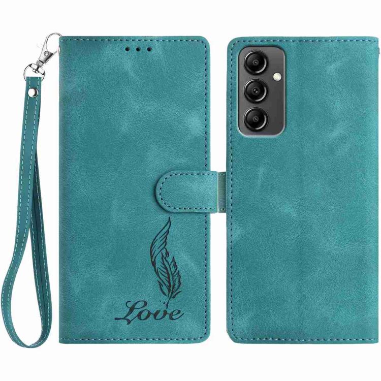 Custodia per telefono in similpelle con effetto piuma goffrato, piacevole al tatto., For Samsung Galaxy A54 5G, For Samsung Galaxy A14 5G, For Samsung Galaxy A04s / A13 5G
