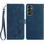 Custodia per telefono in similpelle con effetto piuma goffrato, piacevole al tatto., For Samsung Galaxy A54 5G, For Samsung Galaxy A14 5G, For Samsung Galaxy A04s / A13 5G