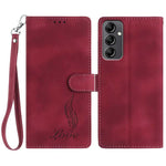 Custodia per telefono in similpelle con effetto piuma goffrato, piacevole al tatto., For Samsung Galaxy A54 5G, For Samsung Galaxy A14 5G, For Samsung Galaxy A04s / A13 5G