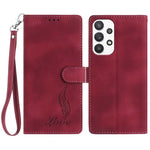 Custodia per telefono in similpelle con effetto piuma goffrato, piacevole al tatto., For Samsung Galaxy A73, For Samsung Galaxy A03 Core, For Samsung Galaxy A33 5G