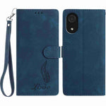 Custodia per telefono in similpelle con effetto piuma goffrato, piacevole al tatto., For Samsung Galaxy A73, For Samsung Galaxy A03 Core, For Samsung Galaxy A33 5G