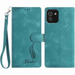Custodia per telefono in similpelle con effetto piuma goffrato, piacevole al tatto., For Samsung Galaxy A03, For Samsung Galaxy A13 4G, For Samsung Galaxy A22 4G