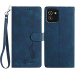 Custodia per telefono in similpelle con effetto piuma goffrato, piacevole al tatto., For Samsung Galaxy A03, For Samsung Galaxy A13 4G, For Samsung Galaxy A22 4G