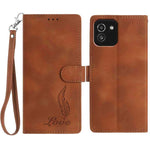 Custodia per telefono in similpelle con effetto piuma goffrato, piacevole al tatto., For Samsung Galaxy A03, For Samsung Galaxy A13 4G, For Samsung Galaxy A22 4G