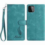 Custodia per telefono in similpelle con effetto piuma goffrato, piacevole al tatto., For Samsung Galaxy A22 5G, For Samsung Galaxy A32 4G, For Samsung Galaxy A72