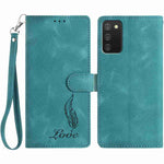 Custodia per telefono in similpelle con effetto piuma goffrato, piacevole al tatto., For Samsung Galaxy A02s
