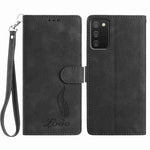 Custodia per telefono in similpelle con effetto piuma goffrato, piacevole al tatto., For Samsung Galaxy A02s