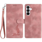Custodia per telefono in similpelle con effetto piuma goffrato, piacevole al tatto., For Samsung Galaxy A57 5G, For Samsung Galaxy A37 5G, For Samsung Galaxy A06 5G