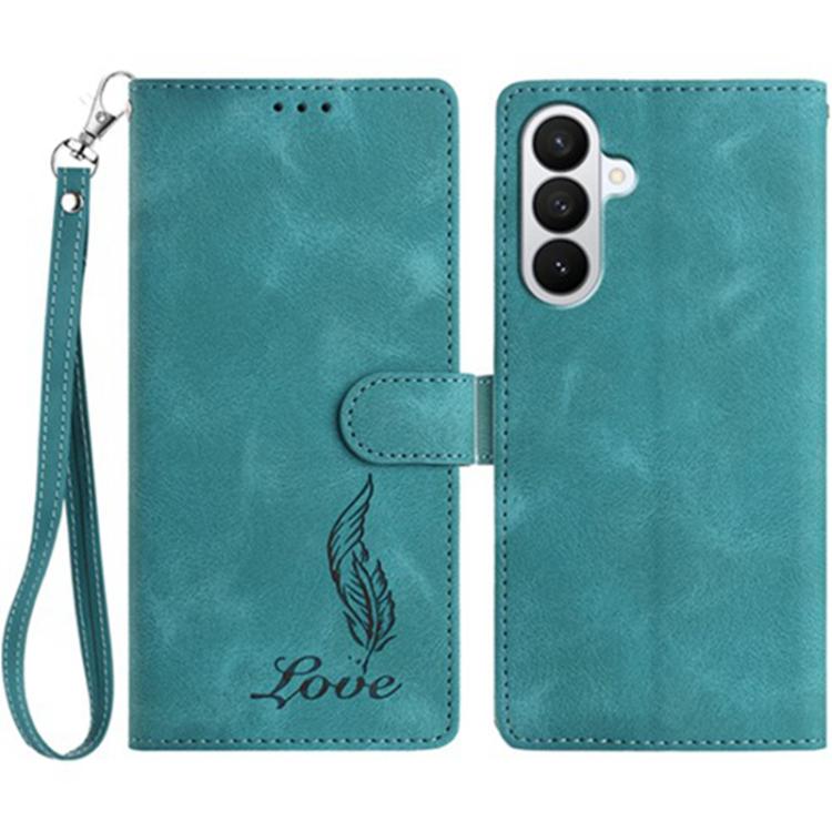 Custodia per telefono in similpelle con effetto piuma goffrato, piacevole al tatto., For Samsung Galaxy A57 5G, For Samsung Galaxy A37 5G, For Samsung Galaxy A06 5G