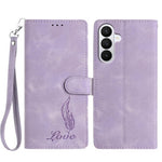 Custodia per telefono in similpelle con effetto piuma goffrato, piacevole al tatto., For Samsung Galaxy A57 5G, For Samsung Galaxy A37 5G, For Samsung Galaxy A06 5G