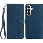 Custodia per telefono in similpelle con effetto piuma goffrato, piacevole al tatto., For Samsung Galaxy A57 5G, For Samsung Galaxy A37 5G, For Samsung Galaxy A06 5G