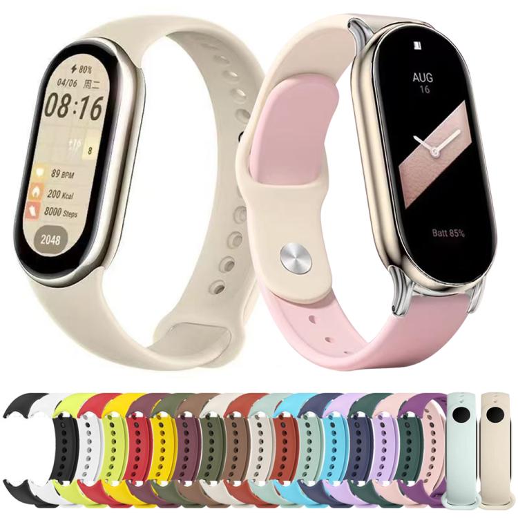 Cinturino per orologio in silicone tinta unita con fibbia in metallo xDfind, For Xiaomi Smart Band 10 / 9 / 8