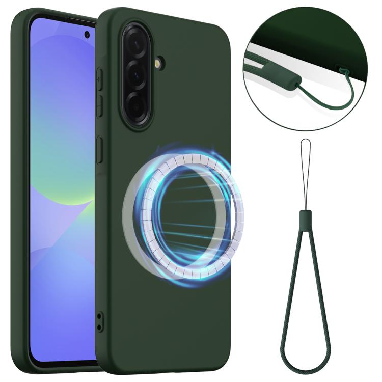 Custodia per telefono MagSafe in silicone antiurto, For Galaxy A17 / F17 / M17 / A18, For Samsung Galaxy A57 5G, For Samsung Galaxy A37 5G, For Galaxy A27 5G, For Samsung Galaxy A36 / A56 5G, For Samsung Galaxy A26 5G