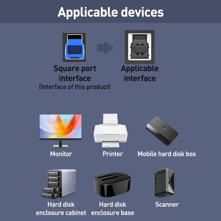 Adattatore USB-B 3.0 per stampanti e hard disk