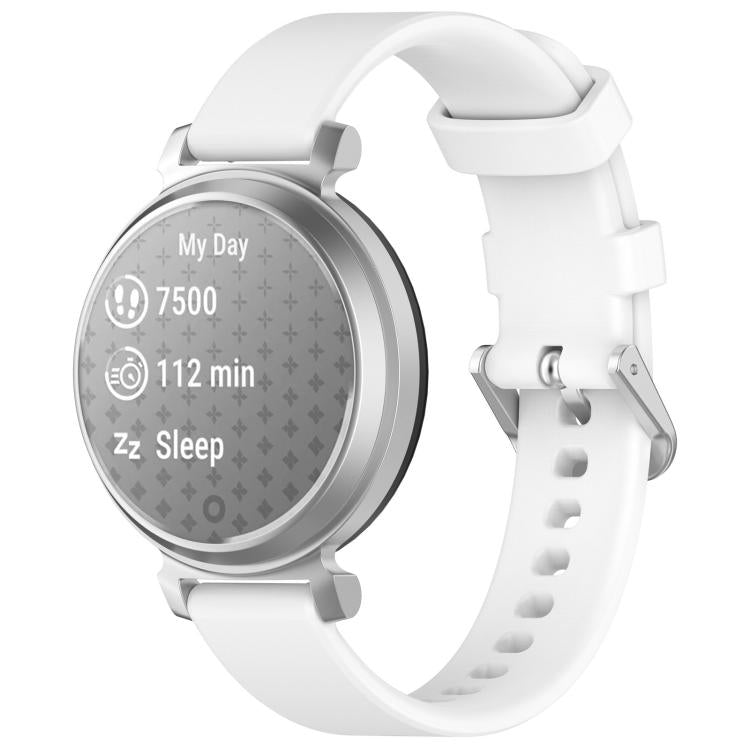 Cinturino per orologio in silicone con fibbia a sgancio rapido argentata xDfind, For Garmin Lily 2