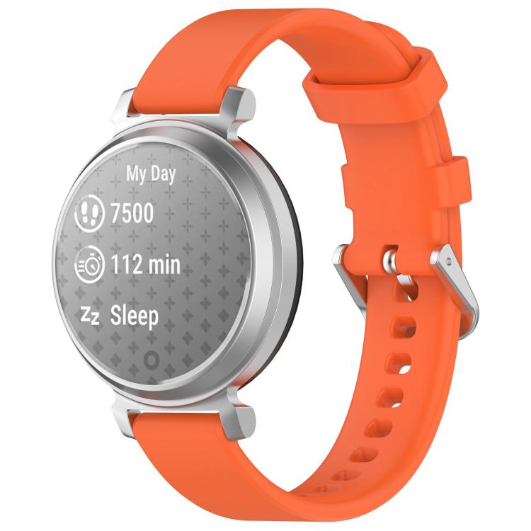 Cinturino per orologio in silicone con fibbia a sgancio rapido argentata xDfind, For Garmin Lily 2