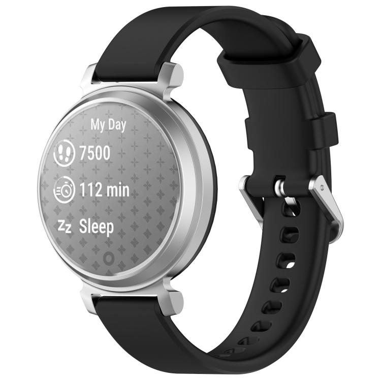 Cinturino per orologio in silicone con fibbia a sgancio rapido argentata xDfind, For Garmin Lily 2