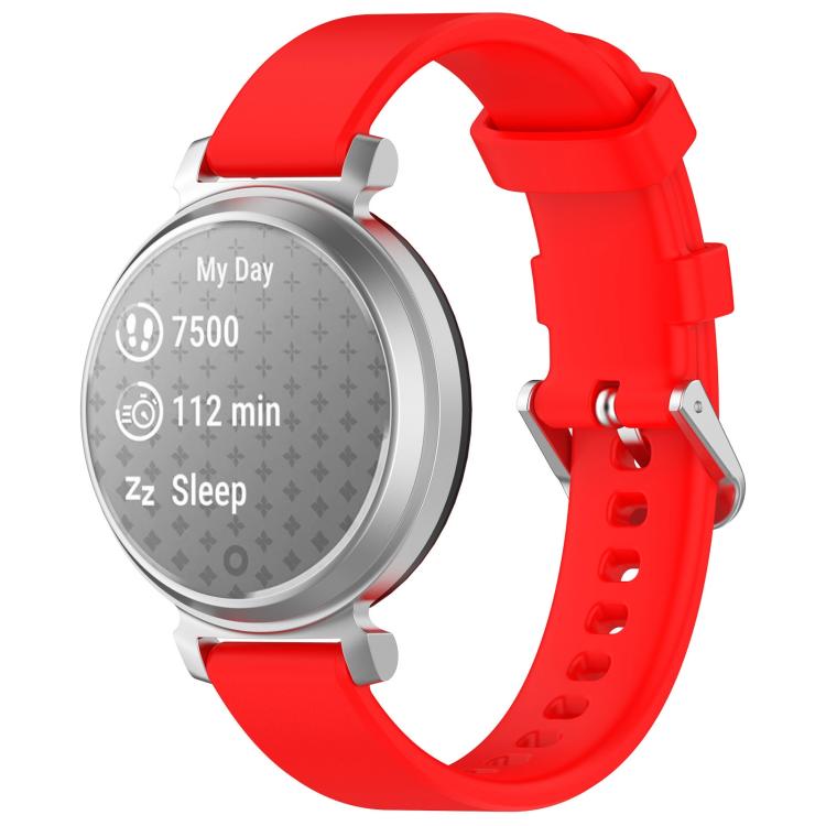 Cinturino per orologio in silicone con fibbia a sgancio rapido argentata xDfind, For Garmin Lily 2