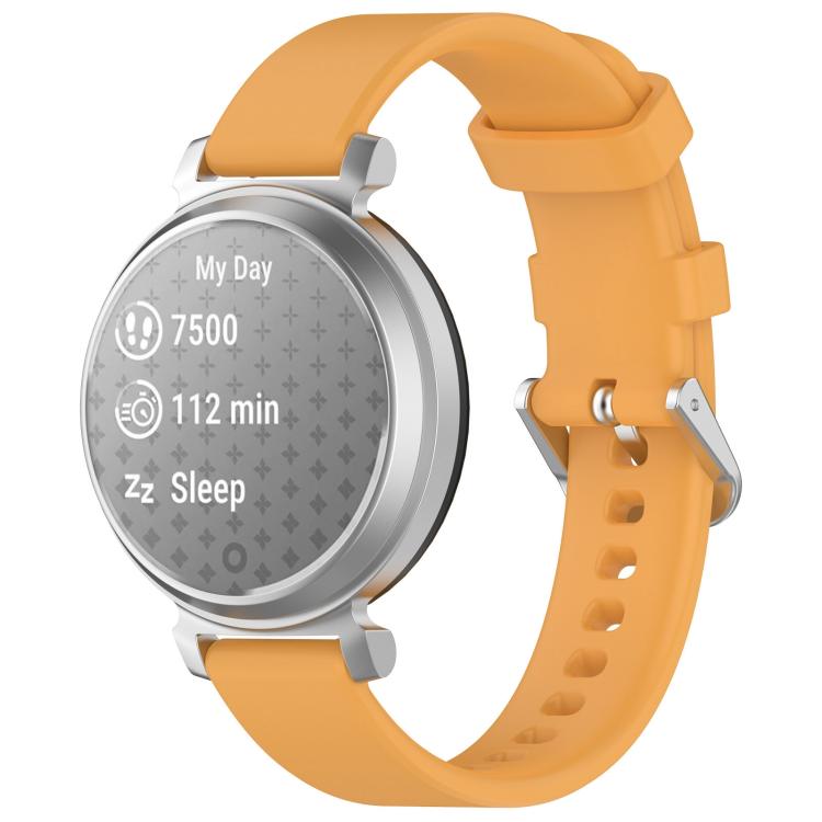 Cinturino per orologio in silicone con fibbia a sgancio rapido argentata xDfind, For Garmin Lily 2
