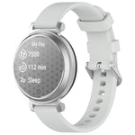 Cinturino per orologio in silicone con fibbia a sgancio rapido argentata xDfind, For Garmin Lily 2