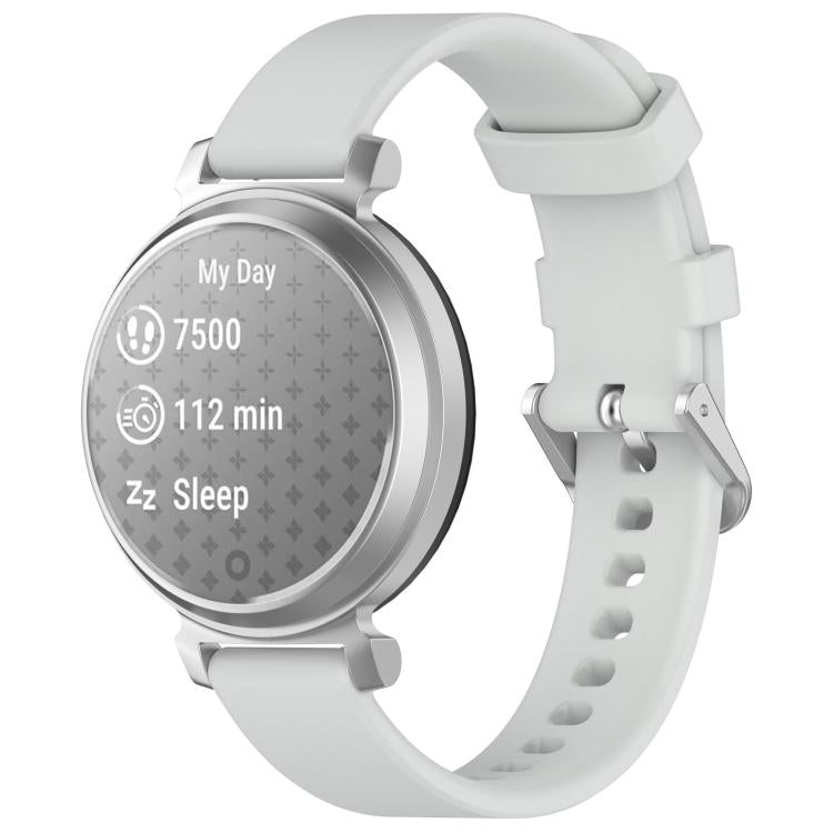 Cinturino per orologio in silicone con fibbia a sgancio rapido argentata xDfind, For Garmin Lily 2
