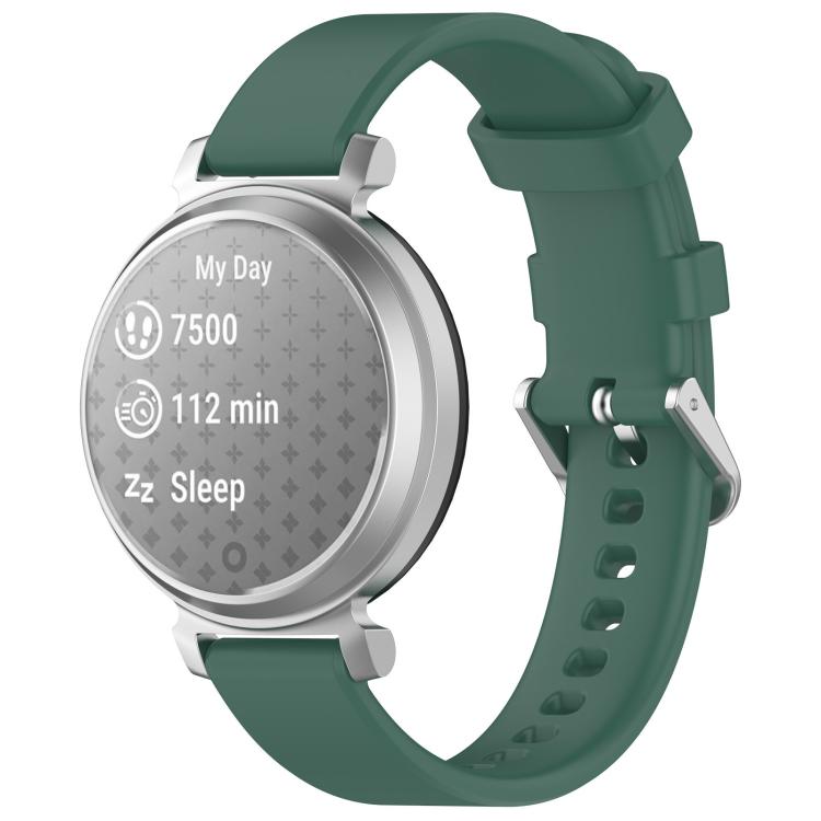 Cinturino per orologio in silicone con fibbia a sgancio rapido argentata xDfind, For Garmin Lily 2