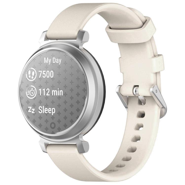 Cinturino per orologio in silicone con fibbia a sgancio rapido argentata xDfind, For Garmin Lily 2