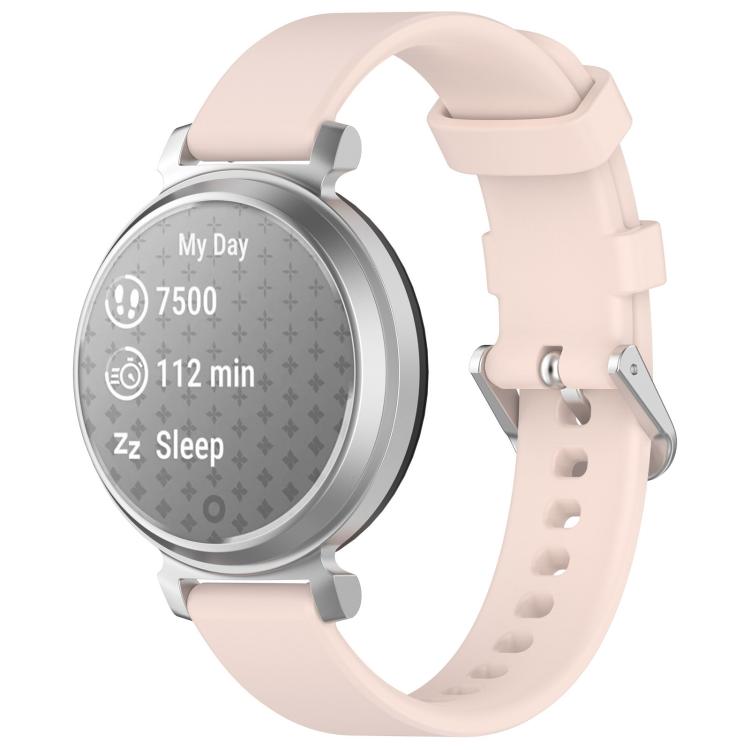 Cinturino per orologio in silicone con fibbia a sgancio rapido argentata xDfind, For Garmin Lily 2