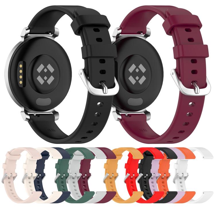 Cinturino per orologio in silicone con fibbia a sgancio rapido argentata xDfind, For Garmin Lily 2