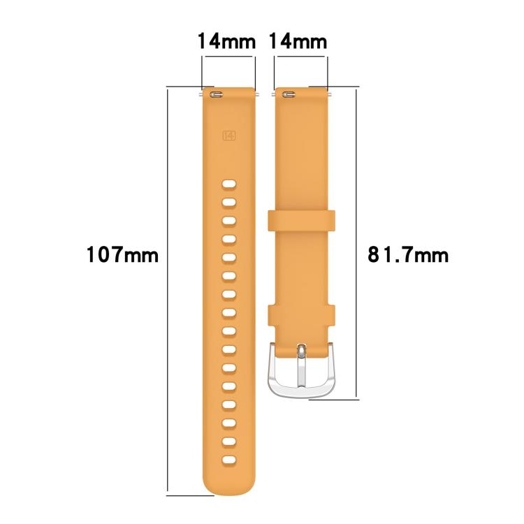Cinturino per orologio in silicone con fibbia a sgancio rapido argentata xDfind, For Garmin Lily 2