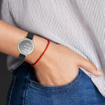 Cinturino per orologio in silicone con fibbia a sgancio rapido argentata xDfind, For Garmin Lily 2