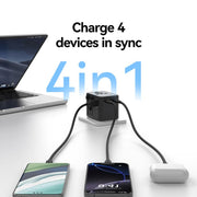 Caricabatterie da viaggio universale USAMS CC308 da 17 W con doppia porta Type-C e USB-A., CC308