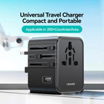 Caricabatterie da viaggio USAMS 17W USB-C e USB-A