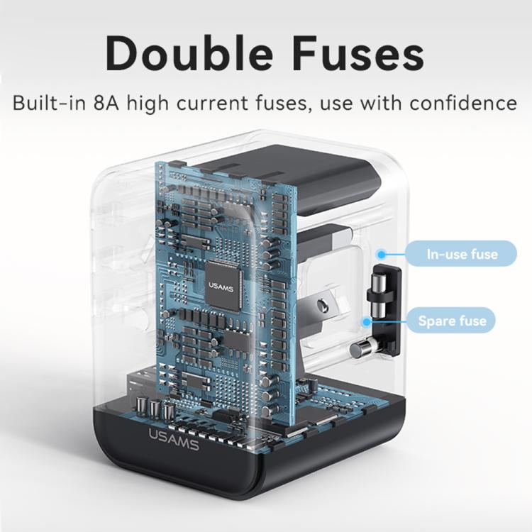 Caricabatterie da viaggio USAMS 17W USB-C e USB-A