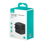 Caricabatterie da viaggio USAMS 17W USB-C e USB-A