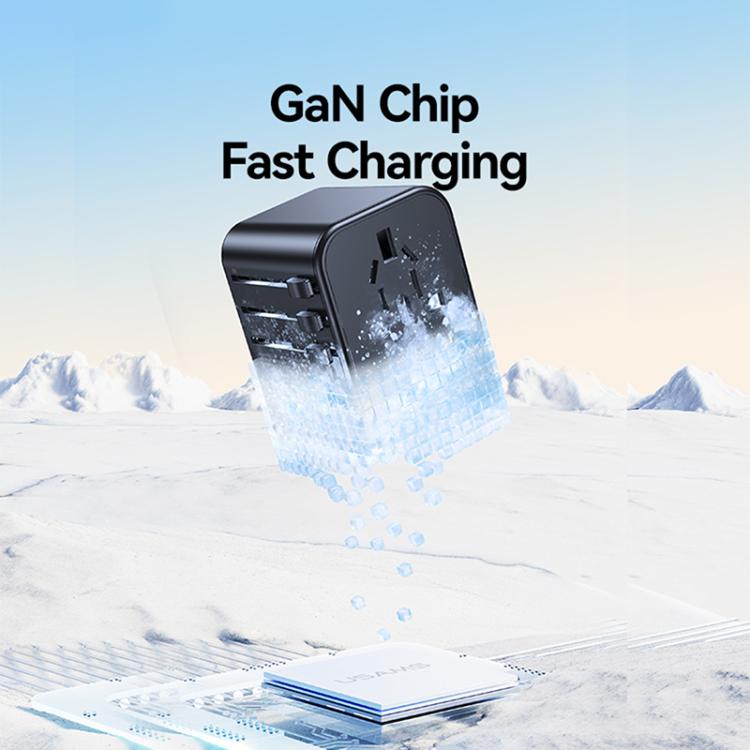 USAMS CC309 25W Dual Type-C and USB-A Ports Universal Travel Charger, CC309