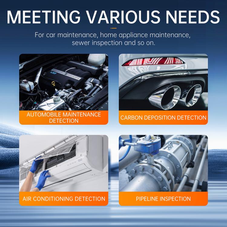 P380 8mm Lens Industrial Pipeline Endoscope with 4.3 inch HD Screen, 2m Tube, 5m Tube, 10m Tube