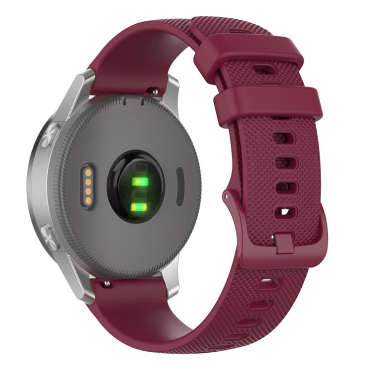 Cinturino per orologio in silicone a tinta unita con motivo a quadri piccoli xDfind, 18mm For Garmin Venu 2S / Move 3S / Active S, 20mm For Garmin Forerunner 570 42mm/245/645