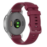 Cinturino per orologio in silicone a tinta unita con motivo a quadri piccoli xDfind, 18mm For Garmin Venu 2S / Move 3S / Active S, 20mm For Garmin Forerunner 570 42mm/245/645
