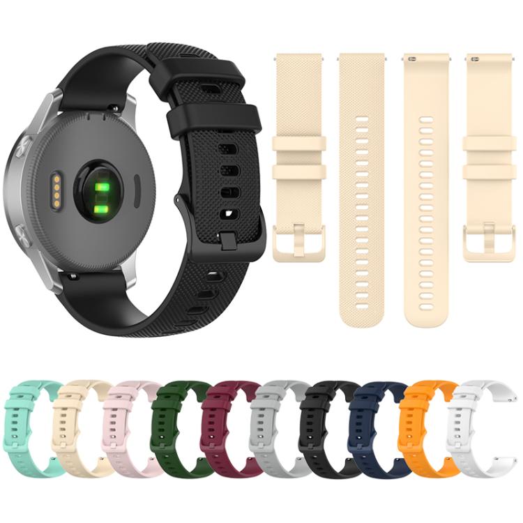 Cinturino per orologio in silicone a tinta unita con motivo a quadri piccoli xDfind, 18mm For Garmin Venu 2S / Move 3S / Active S, 20mm For Garmin Forerunner 570 42mm/245/645