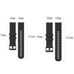 Cinturino per orologio in silicone a tinta unita con motivo a quadri piccoli xDfind, 18mm For Garmin Venu 2S / Move 3S / Active S, 20mm For Garmin Forerunner 570 42mm/245/645