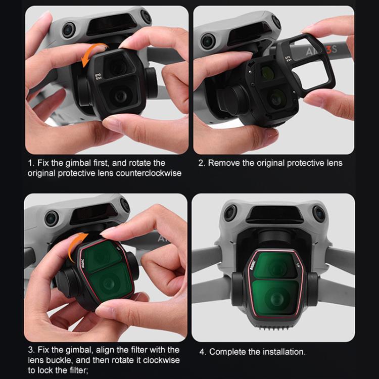 Filtro obiettivo DJI Air 3S UV CPL ND8-64
