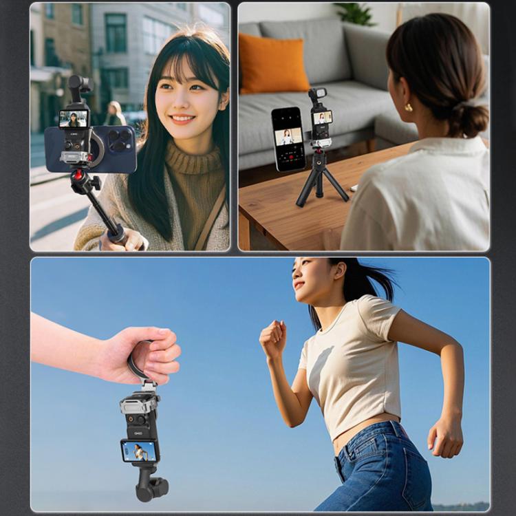 Supporto teleprompter smartphone con morsetto da tavolo