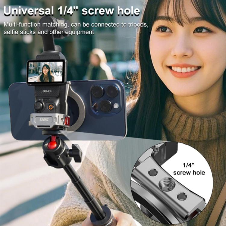 Supporto teleprompter smartphone con morsetto da tavolo