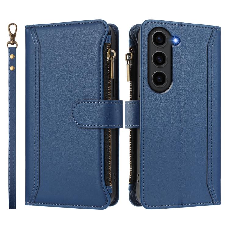 Custodia in pelle con chiusura magnetica, 9 scomparti per carte e cerniera, con cinturino da polso., For Samsung Galaxy S23+ 5G, For Samsung Galaxy S23 5G, For Samsung Galaxy S20 FE, For Samsung Galaxy S22 Ultra 5G