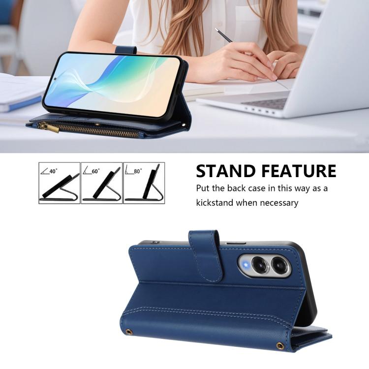 Custodia in pelle con chiusura magnetica, 9 scomparti per carte e cerniera, con cinturino da polso., For Samsung Galaxy S25 Edge 5G, For Samsung Galaxy S25 / S24 5G, For Samsung Galaxy S25+ / S24+ 5G, For Samsung Galaxy S25 Ultra 5G