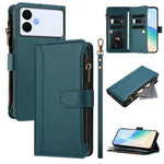 Custodia in pelle con chiusura magnetica, 9 scomparti per carte e cerniera, con cinturino da polso., For Samsung Galaxy S26+ 5G, For Samsung Galaxy S26 Edge 5G, For Samsung Galaxy S26 Ultra 5G, For Samsung Galaxy S26 5G